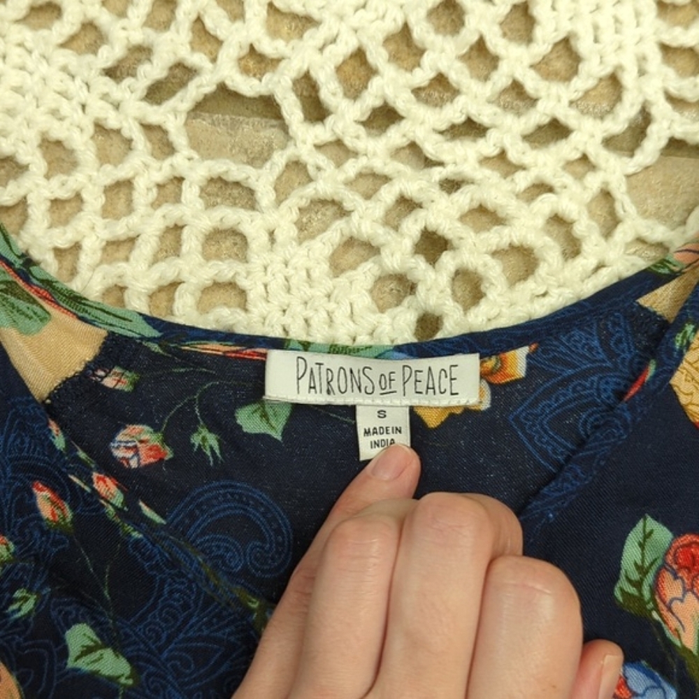 Patrons Of Peace Boho Flowy Tiered Dress - Picture 7 of 10